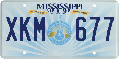 MS license plate XKM677
