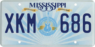 MS license plate XKM686