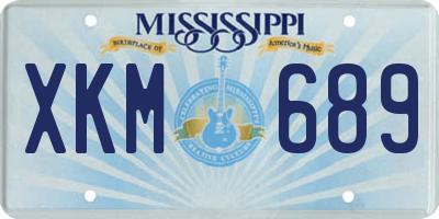 MS license plate XKM689