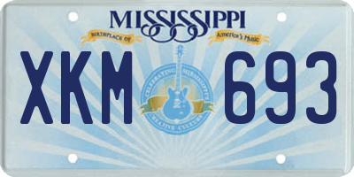 MS license plate XKM693