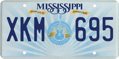 MS license plate XKM695