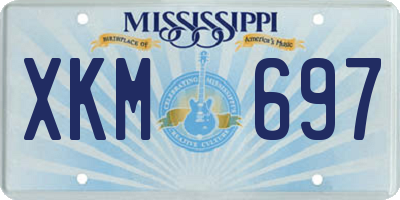 MS license plate XKM697