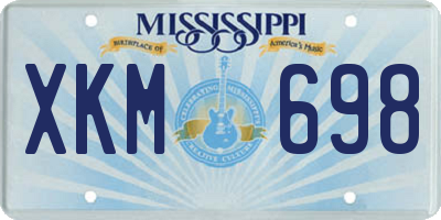 MS license plate XKM698