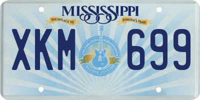 MS license plate XKM699