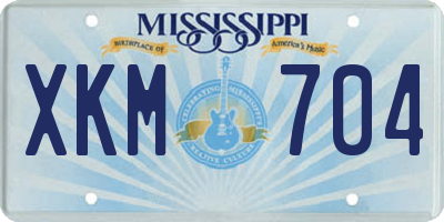 MS license plate XKM704