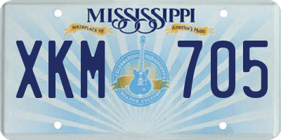 MS license plate XKM705