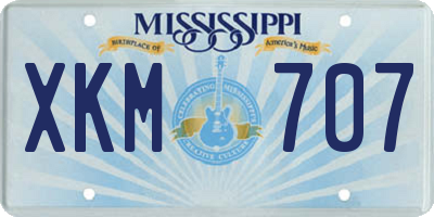 MS license plate XKM707