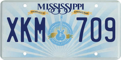 MS license plate XKM709