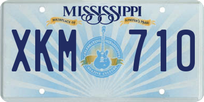MS license plate XKM710