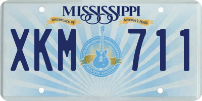 MS license plate XKM711