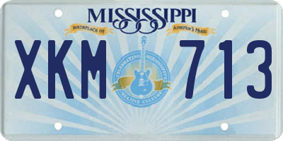 MS license plate XKM713