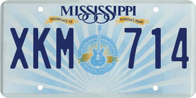 MS license plate XKM714