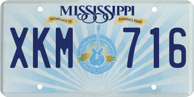 MS license plate XKM716