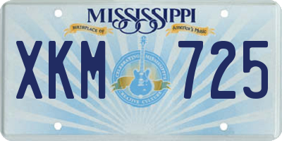 MS license plate XKM725
