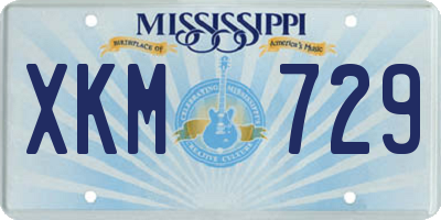 MS license plate XKM729