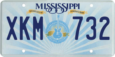 MS license plate XKM732