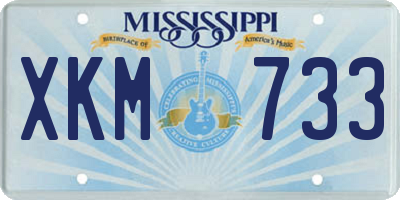 MS license plate XKM733