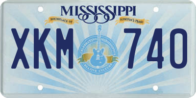 MS license plate XKM740