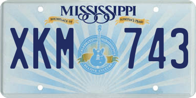 MS license plate XKM743