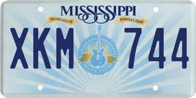 MS license plate XKM744