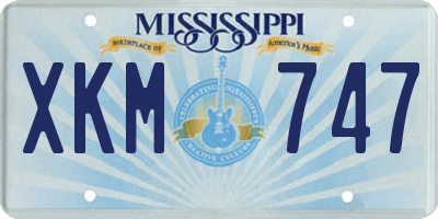 MS license plate XKM747