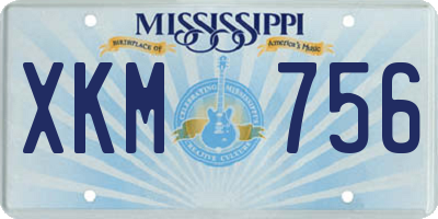 MS license plate XKM756