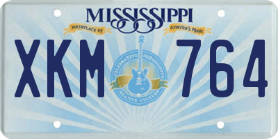 MS license plate XKM764