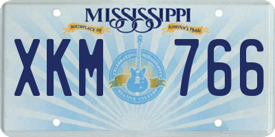 MS license plate XKM766