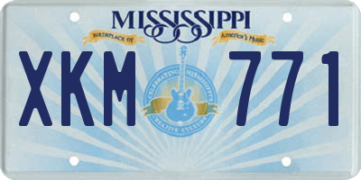 MS license plate XKM771