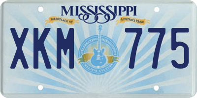 MS license plate XKM775