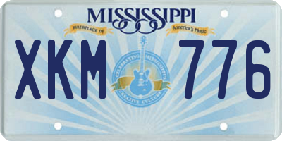 MS license plate XKM776