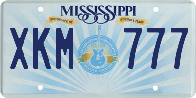 MS license plate XKM777