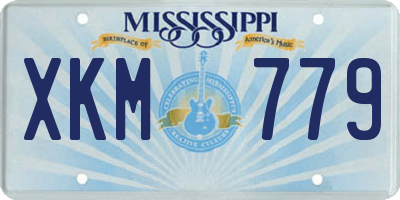 MS license plate XKM779
