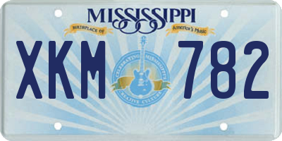 MS license plate XKM782