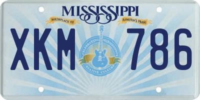 MS license plate XKM786