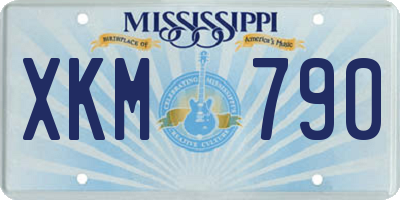 MS license plate XKM790