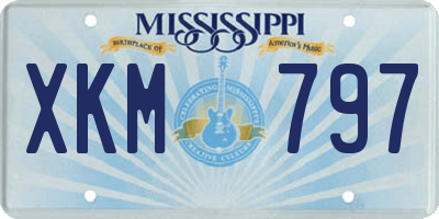 MS license plate XKM797