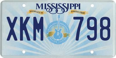 MS license plate XKM798