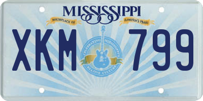 MS license plate XKM799
