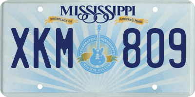 MS license plate XKM809