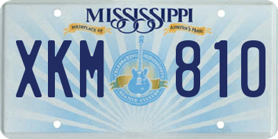 MS license plate XKM810
