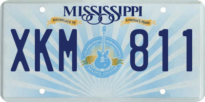 MS license plate XKM811