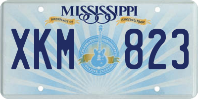 MS license plate XKM823