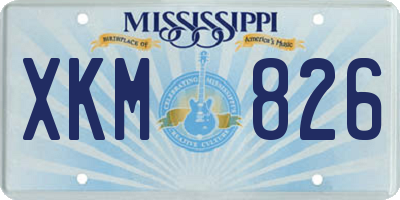 MS license plate XKM826