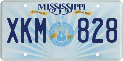 MS license plate XKM828