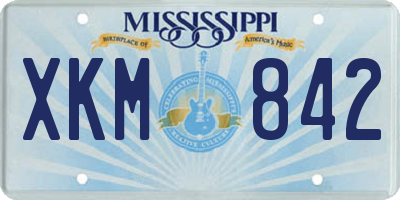 MS license plate XKM842