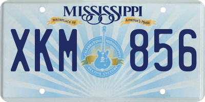 MS license plate XKM856