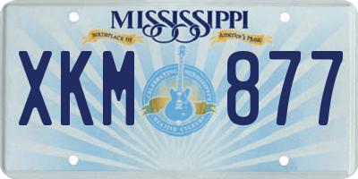 MS license plate XKM877