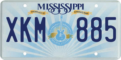 MS license plate XKM885