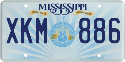 MS license plate XKM886